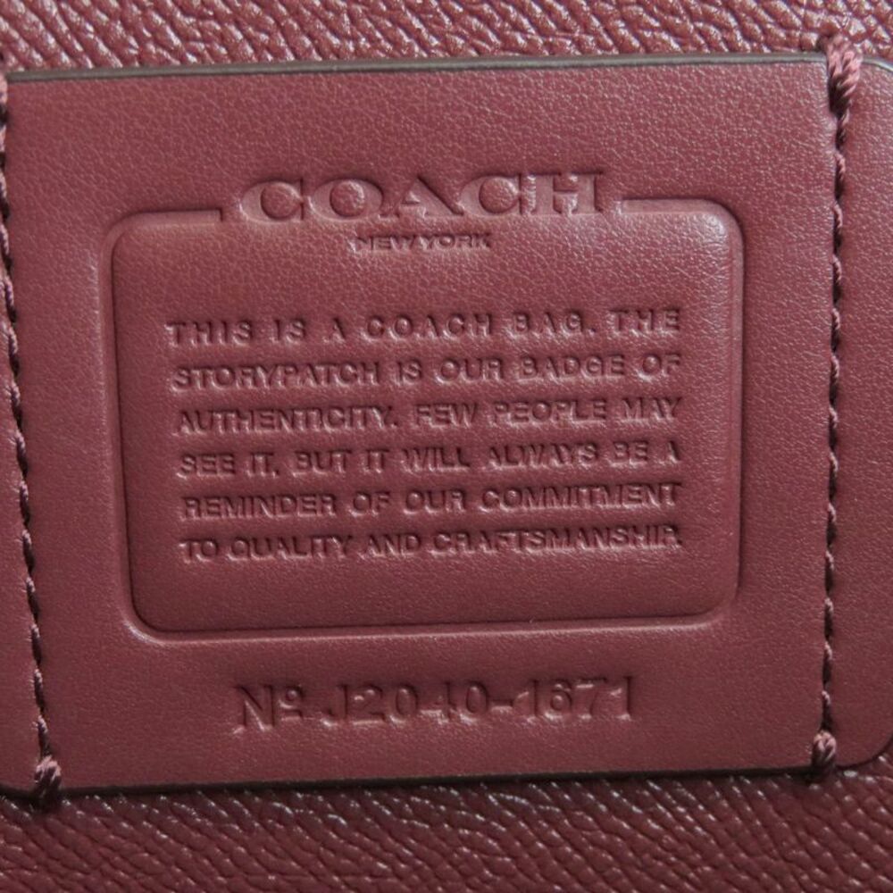 Coach Mollie Red Leather Tote Bag (Pre-Owned) - Picture 6 of 11